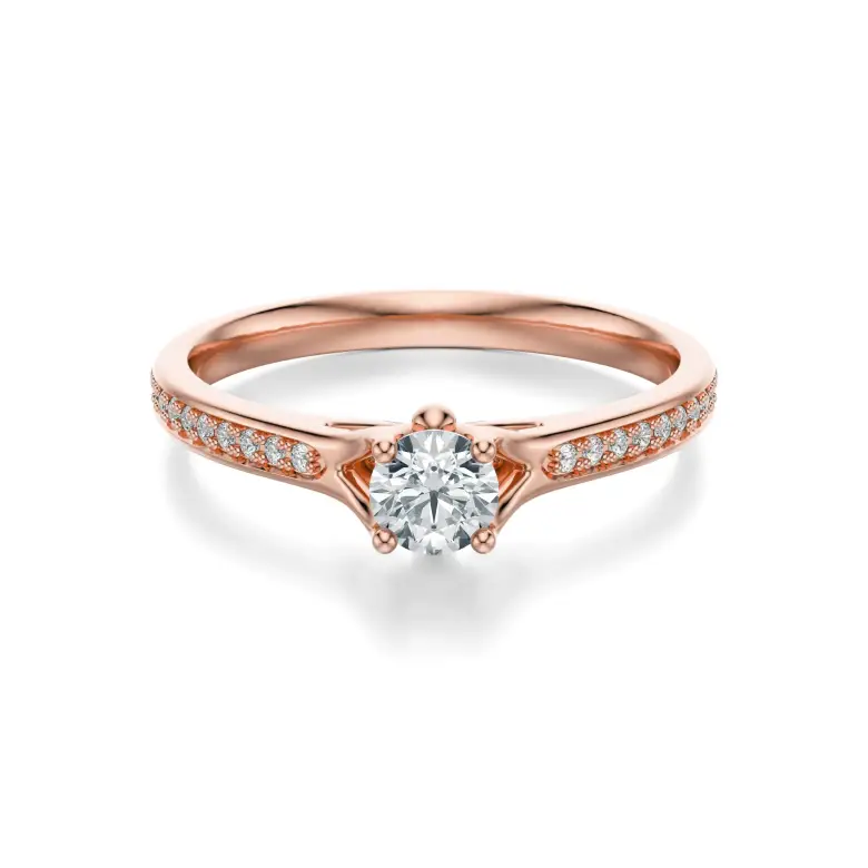 Pierścionek z różowego złota z diamentami AJPZ_122